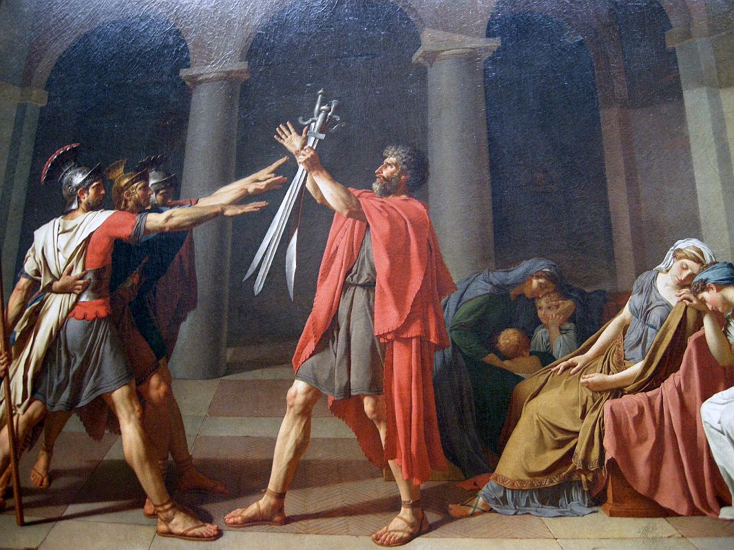 Paris Louvre Painting 1784 JacquesLouis David The Oath of the Horatii